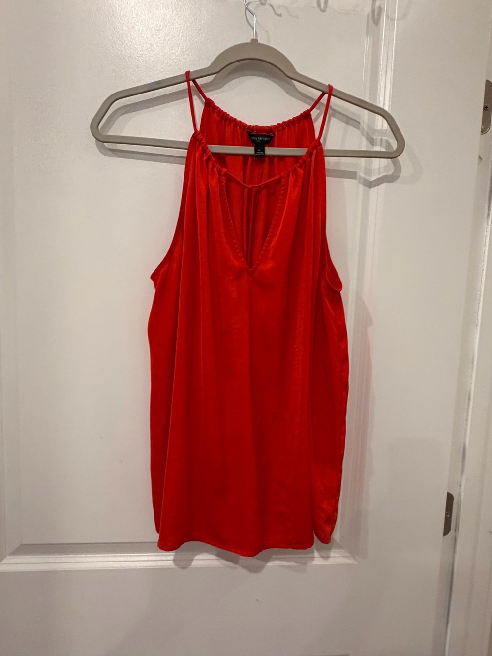 Banana Republic Red Satin Halter Camisole